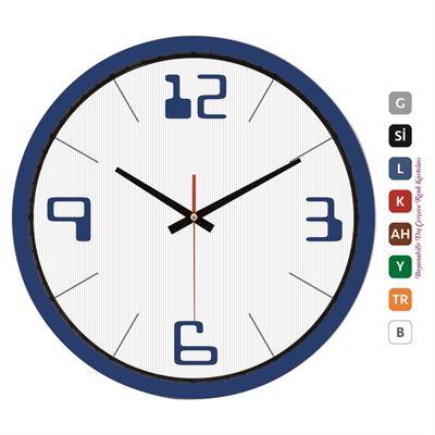 Renge Renk Özel Duvar Saati 28 Cm